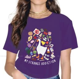 My Goose Addiction Women TShirt Untitled Goose Game Girls Graphic Tops 4XL Cotton Female T Shirt Funny Hipster Gift