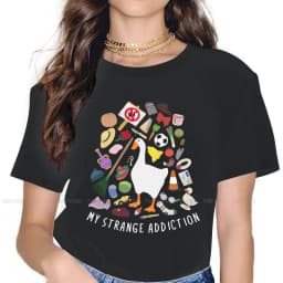 My Goose Addiction Women TShirt Untitled Goose Game Girls Graphic Tops 4XL Cotton Female T Shirt Funny Hipster Gift