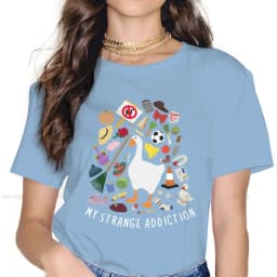 My Goose Addiction Women TShirt Untitled Goose Game Girls Graphic Tops 4XL Cotton Female T Shirt Funny Hipster Gift