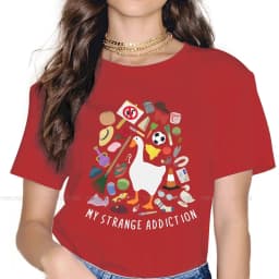 My Goose Addiction Women TShirt Untitled Goose Game Girls Graphic Tops 4XL Cotton Female T Shirt Funny Hipster Gift