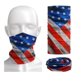 Flag of United States Bandana Neck Gaiter Unisex USA America Flag Pattern Headscarf Hiking Headband Cycling Face Cover Balaclava