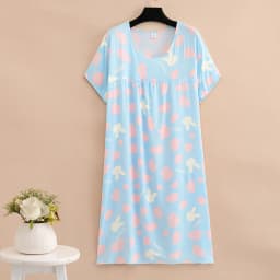 New 2026 Casual Vintage Summer Dress For Women Print Flowers Short Sleeve O-neck Dresses printing Ladies Party Dress