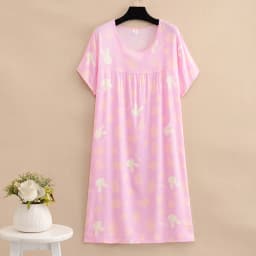 New 2026 Casual Vintage Summer Dress For Women Print Flowers Short Sleeve O-neck Dresses printing Ladies Party Dress