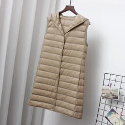 Schinteon Women Ultra Light Down Long Vest with Hood Casual Slim Waistcoat 90% White Duck Down Gilet New 2024 Fashion Hot Sale