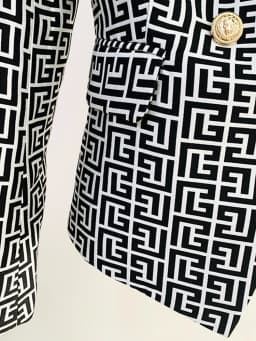 HIGH STREET Newest 2026 Designer Jacket Women's Double Breasted Lion Buttons Geometrical Jacquard Blazer