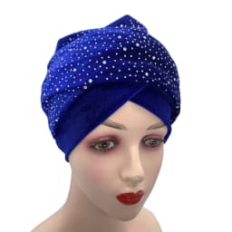 Rhinestone Velvet Muslim Scarf Hijab Ready to Wear Turban Caps African Hat Women's Head Wraps Female Headscarf Bonnet