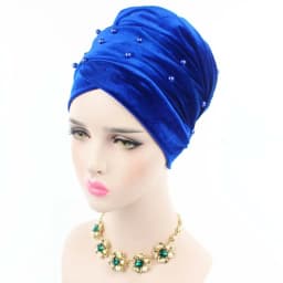 Rhinestone Velvet Muslim Scarf Hijab Ready to Wear Turban Caps African Hat Women's Head Wraps Female Headscarf Bonnet