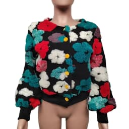 FAGADOER Fashion Street Jacquar Button Long Sleeve Coats Women Slim Vintage Jacket Autumn Elegant Lady Top Clothing Streetwear