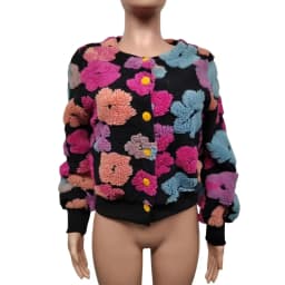 FAGADOER Fashion Street Jacquar Button Long Sleeve Coats Women Slim Vintage Jacket Autumn Elegant Lady Top Clothing Streetwear