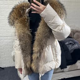 MAOMAOKONG 2026 Winter Women Warm White Duck Down Jacket Natural Real Fox Fur Collar Hood Puffer Coat Thick Luxury Outerwear