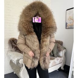 MAOMAOKONG 2026 Winter Women Warm White Duck Down Jacket Natural Real Fox Fur Collar Hood Puffer Coat Thick Luxury Outerwear