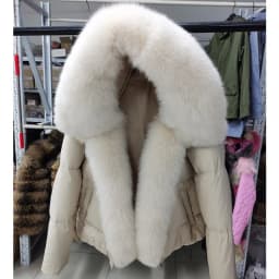 MAOMAOKONG 2026 Winter Women Warm White Duck Down Jacket Natural Real Fox Fur Collar Hood Puffer Coat Thick Luxury Outerwear