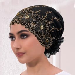 Embroidery Turban Cap for Women Summer Breathable Head Wraps Bonnet Muslim Under Scarf Hat Cancer Chemo Hats Turbante Mujer