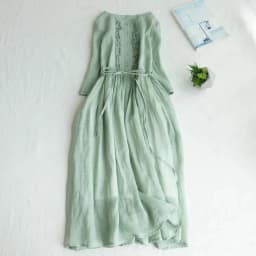 2026 New cotton linen Short Sleeve Vintage Summer Dress sashes Slim Elegant Lady Work Dress Women Casual Midi Dress