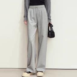 AMII Minimalism Casual Pants for Women 2025 Autumn Wide Leg New Loose Vertical Elastic Waist Drawstring Sporty Trousers 12343338