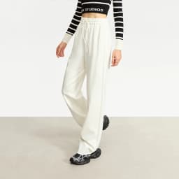 AMII Minimalism Casual Pants for Women 2025 Autumn Wide Leg New Loose Vertical Elastic Waist Drawstring Sporty Trousers 12343338