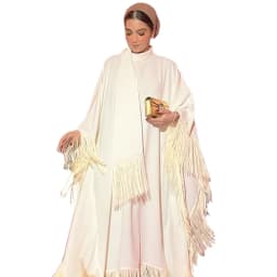 Customized Muslim Woman Bat Sleeve Tassel Abaya Kaftan High Fashion Dresses Modest Party Evening Dress Middle East Muslim Robe