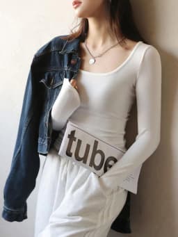 T-shirt Autumn Winter Low Neck Undercoat Women's Spring Autumn Top Long sleeve Slim fit inside and outside