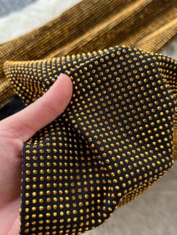 Luxury Shiny rhinestone Flare pants for women 2025 New Stylish High waist long pants with belt Gold Vintage trousers INEKO 3B018
