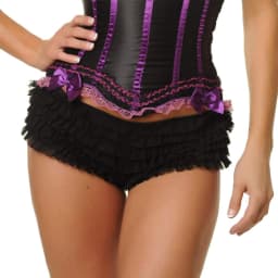 Women’s Mesh Ruffle Lace Cheeky Boyshorts Panty Booty Shorts Burlesque Retro Underwear Dance Bloomers Slip Shorts