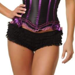 Women’s Mesh Ruffle Lace Cheeky Boyshorts Panty Booty Shorts Burlesque Retro Underwear Dance Bloomers Slip Shorts