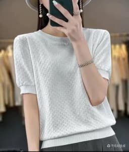 Women's T-shirt Summer 100% Cotton Sweater Short Sleeve Solid Color Round Neck Ladies Tops Loose Blouse Basic Pullover Tees