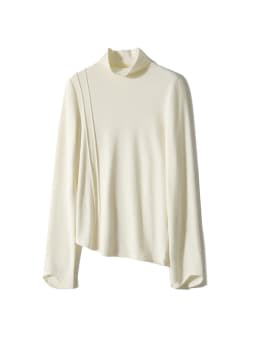 SuyaDream Women's Wool Blend Turtleneck Thermal T-Shirt, High Collar Basic Slim Tee, 2025 Fall Winter Simple Top