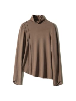 SuyaDream Women's Wool Blend Turtleneck Thermal T-Shirt, High Collar Basic Slim Tee, 2025 Fall Winter Simple Top