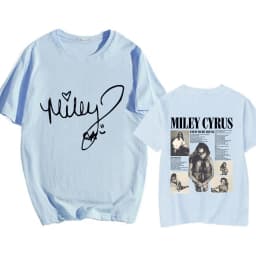 Singer Miley Cyrus T-shirt Cotton Graphic Printing Tee-shirt Short Sleeve Summer O-neck Tshirts Casual Women Men Funny Tees Tops