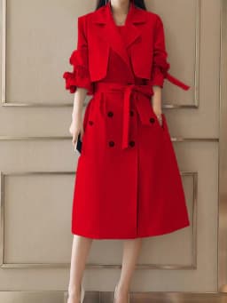 Windbreaker Women's Mid Length Version 2024 Spring Autumn Clothes New Trend College Wind Thin Coat Clothes Trenchcoat S-XXXL