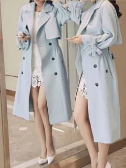 Windbreaker Women's Mid Length Version 2024 Spring Autumn Clothes New Trend College Wind Thin Coat Clothes Trenchcoat S-XXXL