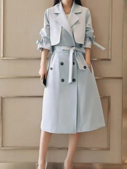 Windbreaker Women's Mid Length Version 2024 Spring Autumn Clothes New Trend College Wind Thin Coat Clothes Trenchcoat S-XXXL