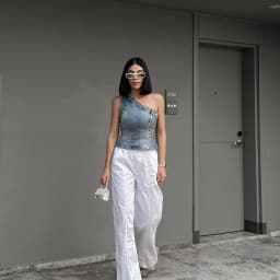 Sexy Jean Women Top Off Shoulder Sleeveless Bustier Tops 2024Summer Lady Elegant Street Wear TankBlue Backless Denim Corset Crop