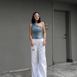 Sexy Jean Women Top Off Shoulder Sleeveless Bustier Tops 2024Summer Lady Elegant Street Wear TankBlue Backless Denim Corset Crop