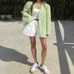 BGTEEVER Summer Loose Pockets Wide Leg Denim Shorts Women Casual High Waist Single Button Ladies Jeans Shorts