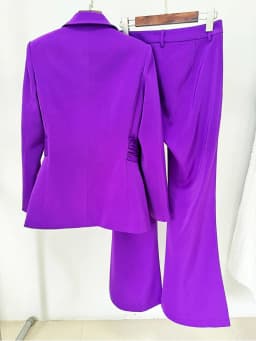 HIGH STREET Newest 2026 Designer Runway Fashion Women's Waistband Slim Fit Blazer Suit Pants Set 2pcs