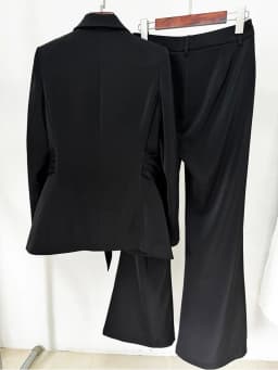 HIGH STREET Newest 2026 Designer Runway Fashion Women's Waistband Slim Fit Blazer Suit Pants Set 2pcs