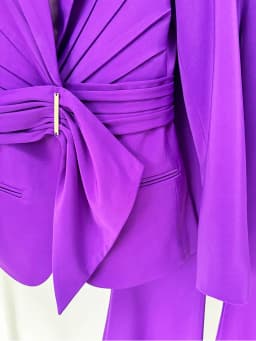 HIGH STREET Newest 2026 Designer Runway Fashion Women's Waistband Slim Fit Blazer Suit Pants Set 2pcs