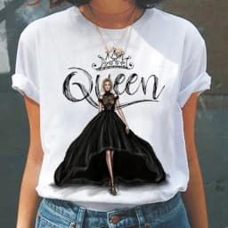 Summer New Women's Fashion Girls White Women's Round Neck Loose Short-sleeved T-shirt Top Oversized T Shirt Tops Y2k  Tee