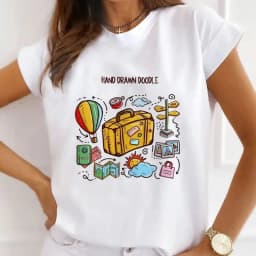 Summer New Women's Fashion Girls White Women's Round Neck Loose Short-sleeved T-shirt Top Oversized T Shirt Tops Y2k  Tee