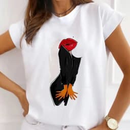 Summer New Women's Fashion Girls White Women's Round Neck Loose Short-sleeved T-shirt Top Oversized T Shirt Tops Y2k  Tee