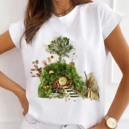 Summer New Women's Fashion Girls White Women's Round Neck Loose Short-sleeved T-shirt Top Oversized T Shirt Tops Y2k  Tee