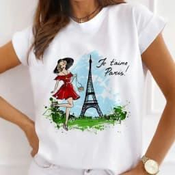 Summer New Women's Fashion Girls White Women's Round Neck Loose Short-sleeved T-shirt Top Oversized T Shirt Tops Y2k  Tee