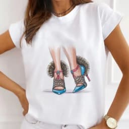 Summer New Women's Fashion Girls White Women's Round Neck Loose Short-sleeved T-shirt Top Oversized T Shirt Tops Y2k  Tee