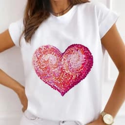 Summer New Women's Fashion Girls White Women's Round Neck Loose Short-sleeved T-shirt Top Oversized T Shirt Tops Y2k  Tee