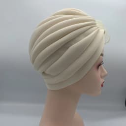 2023 New Feather Flower Turban Hats for Women Female Headwrap Ready to Wear Hijab Caps Muslim Headscarf Bonnet Turbante Mujer
