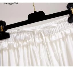 White Black Chiffon Summer Shorts Skirt Women 2022 Fashion Korean High Waist Tutu Pleated Mini Aesthetic Skirt Female