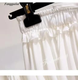 White Black Chiffon Summer Shorts Skirt Women 2022 Fashion Korean High Waist Tutu Pleated Mini Aesthetic Skirt Female