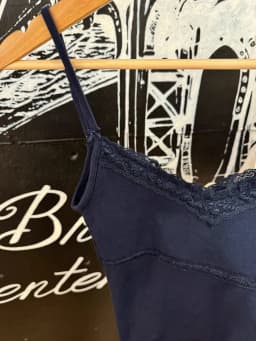 Lace Trim Navy Slim Tank Tops Woman Summer Bow V-Neck Sleeveless Cotton Cropped Vest Casual Vintage Streetwear Crop Top Y2k New