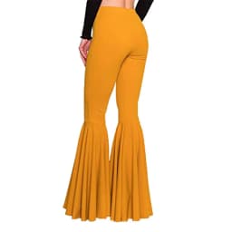 Women High Waist Skinny Flare Pants Slim Fit Stretchy Trousers Yoga Flared Pants Streetwear Lady Bodycon Sexy Bell Bottom Tights